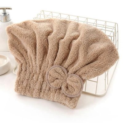 Soft Fluffy Coral Fleece Microfiber Hair Drying Turban Custom Design Quick Dry